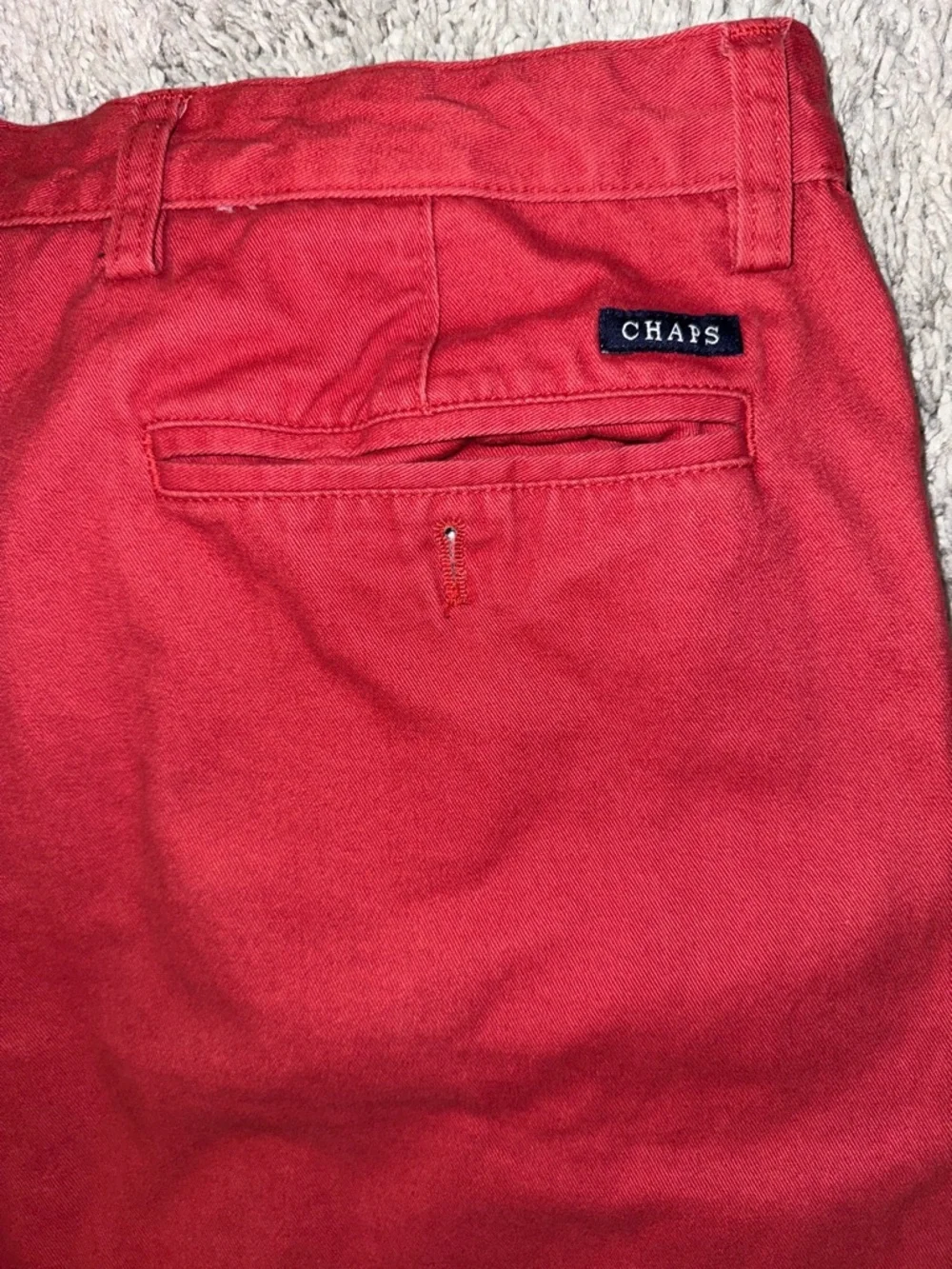 Chaps Red Flat Front Men's Shorts preppy golf casual colorful men’s 36 GUC